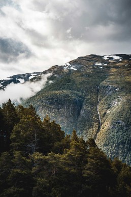 Layered mountains in Norway