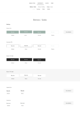 Buttons and links in the Magasin Design System