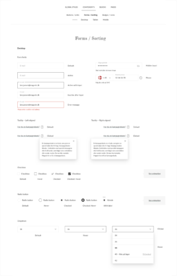 Forms in the Magasin Design System