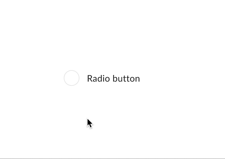 Radio button animation